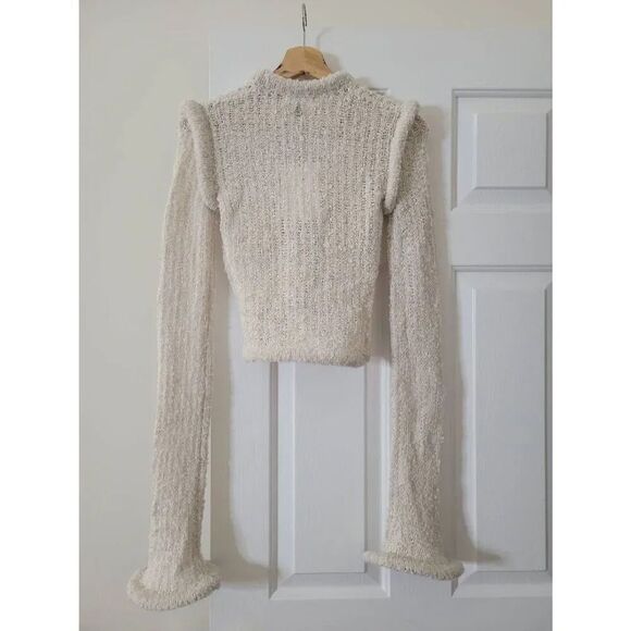 Manière De Voir Flared Sleeve Textured Knit Cardigan S Nwt - Picture 9 of 12